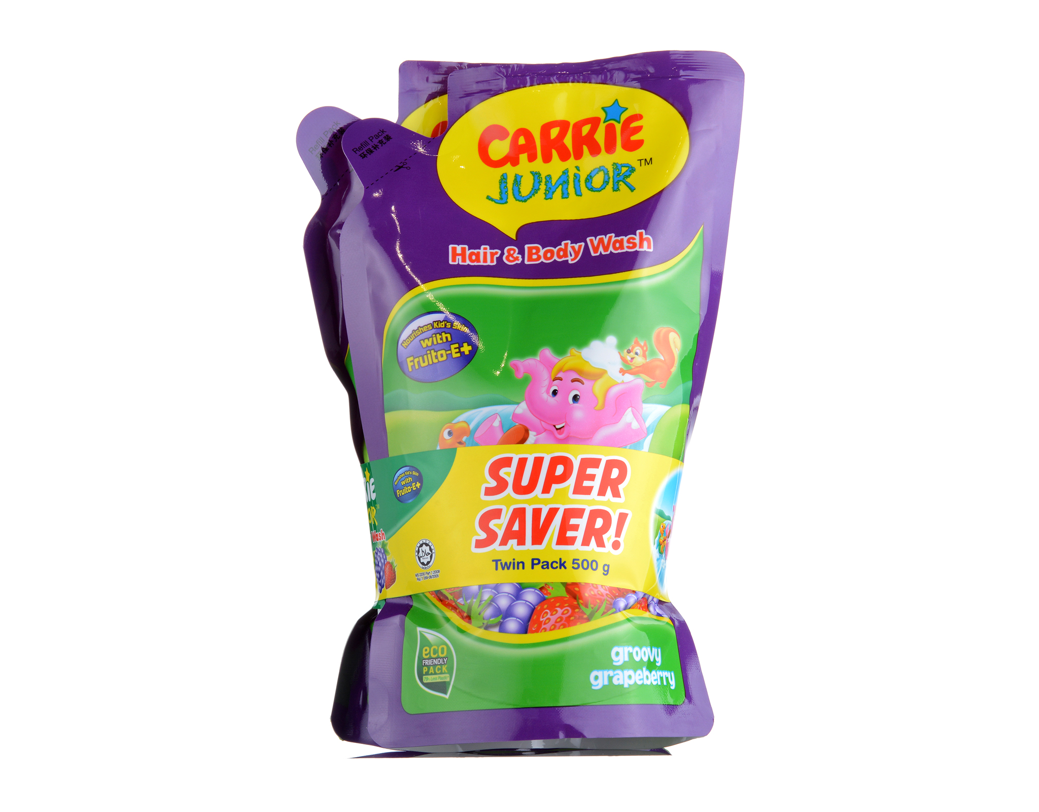 Carrie Junior Body & Hair Wash 500g x 2 (Assorted Variants